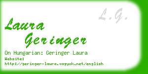 laura geringer business card